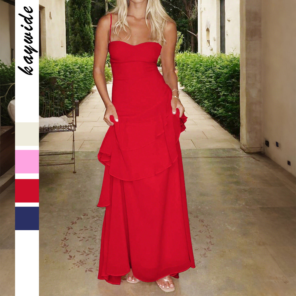 Robe à bretelles lacées Crimson Serenade™