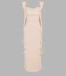 Lace Sling Backless Fashion Ruffles Ribbon Dress