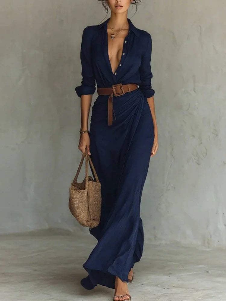 Ava Belted Maxi Dress