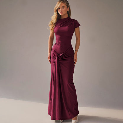 Robe de soirée plissée Veloura™ en forme de sablier