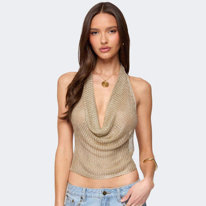 Veloura™ Drape Halter Top
