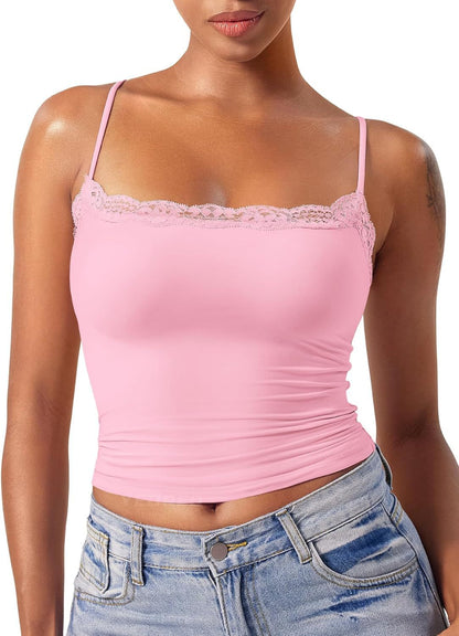 LunaLace™ Square-Neck Cami Top