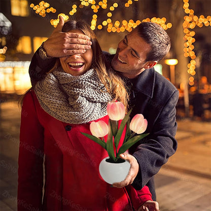 Vase veilleuse tulipe LED LumiBloom™