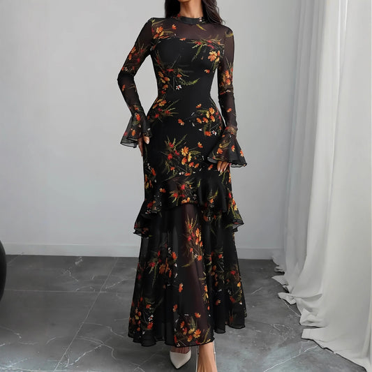 Midnight Bloom Maxi Dress