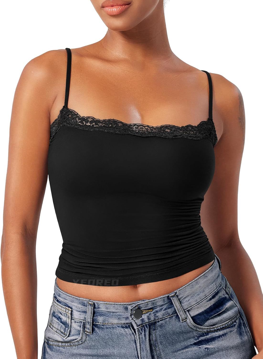 LunaLace™ Square-Neck Cami Top