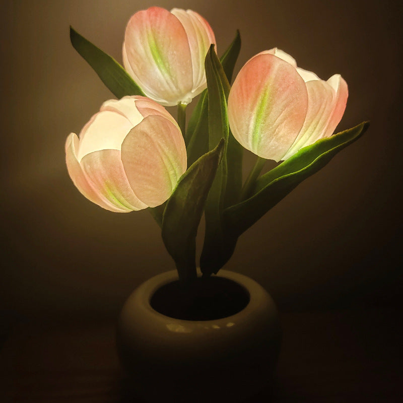 Vase veilleuse tulipe LED LumiBloom™