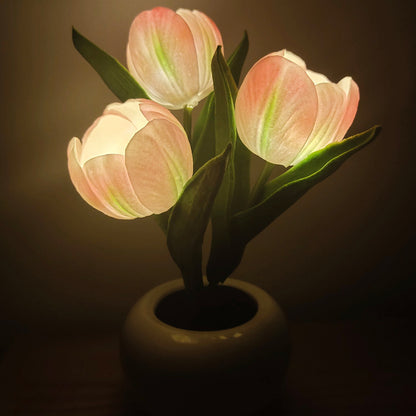 Vase veilleuse tulipe LED LumiBloom™