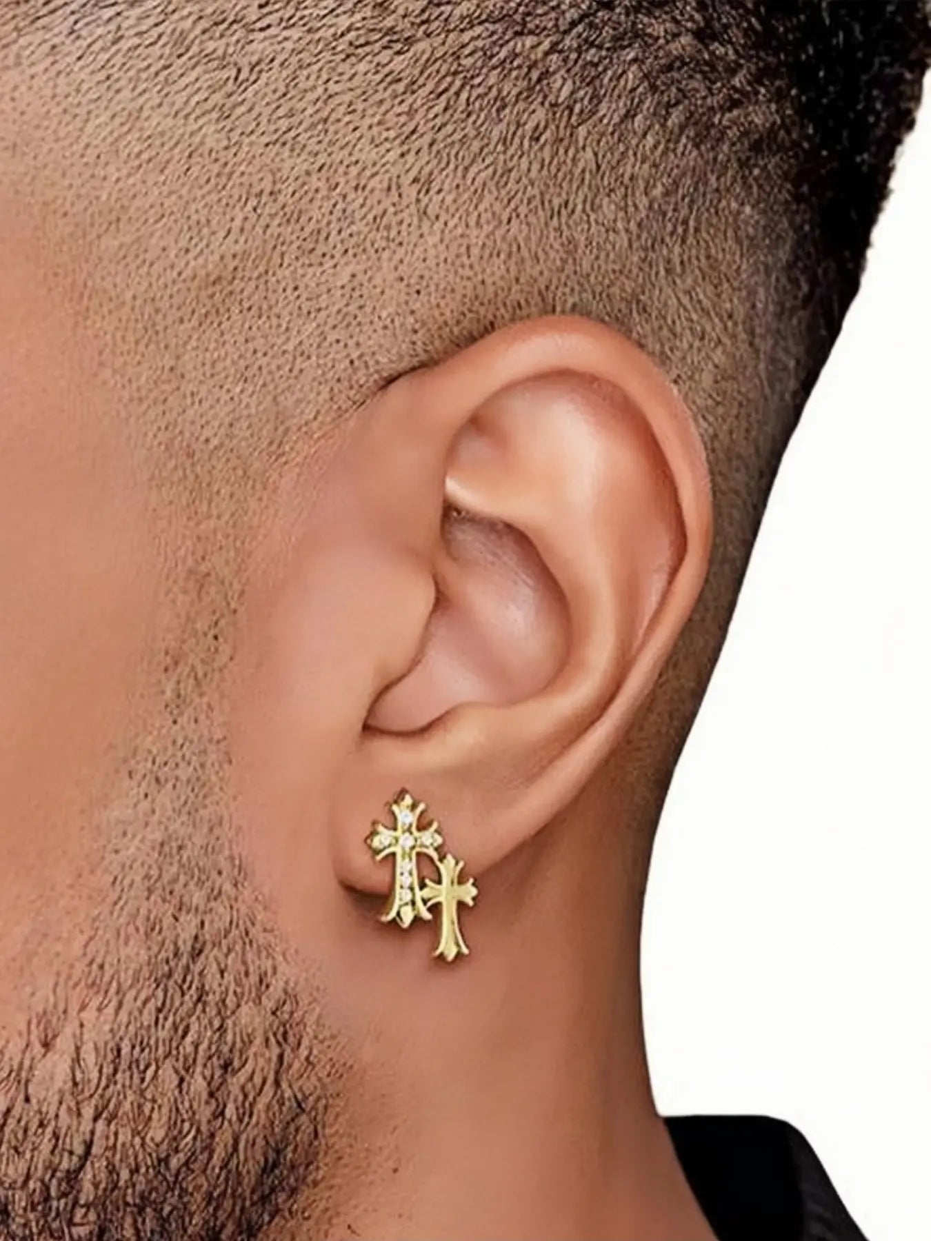 Boucles d'oreilles clous Divina Croix