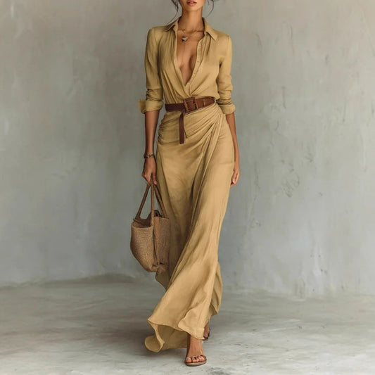 Ava Belted Maxi Dress