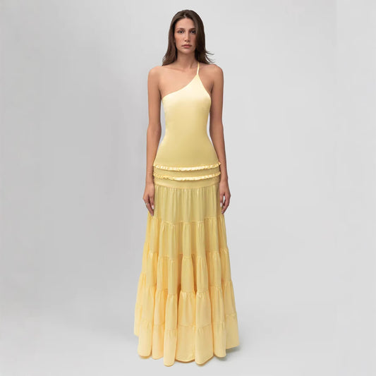 Golden Glow Fairy Maxi Dress