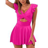 Sweet Radiance Cutout One Piece Swimsuit Dress