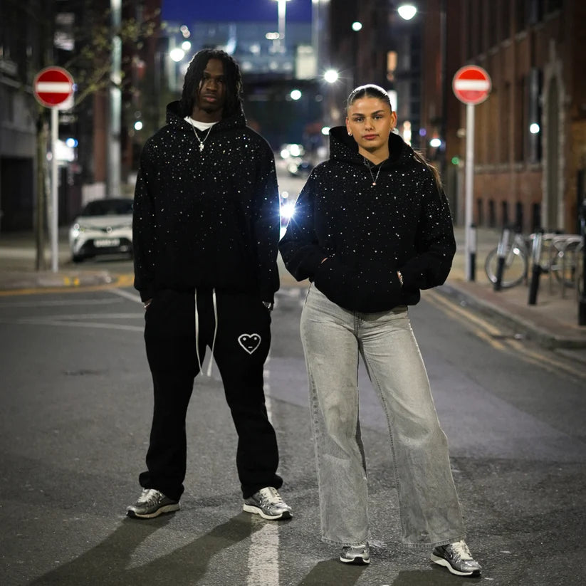 Sweat à capuche Midnight Spark à strass