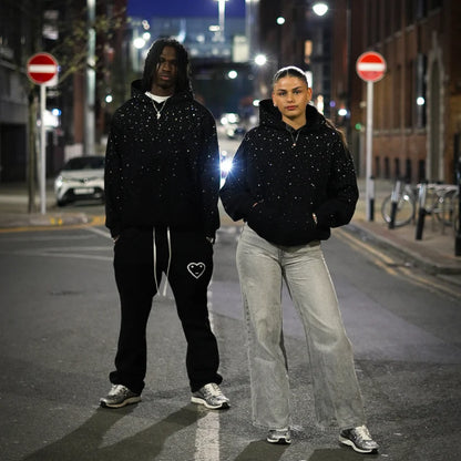 Sweat à capuche Midnight Spark à strass