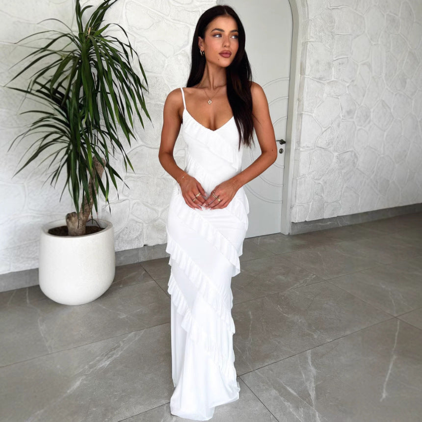 Robe longue fluide à volants Ethereal Flow™