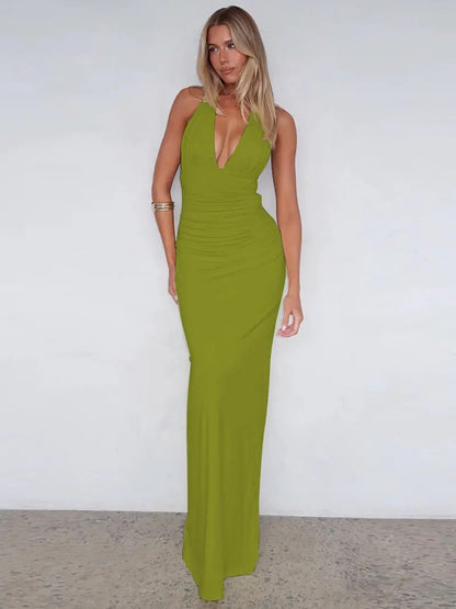Robe longue licou Bare Luxe