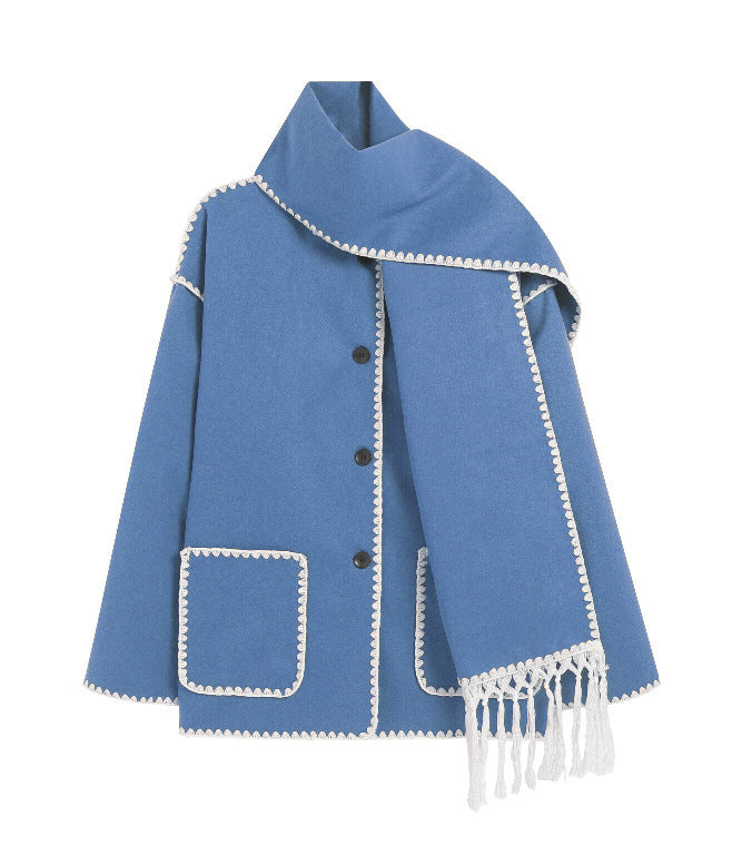 Manteau-écharpe en laine CozyCharm™