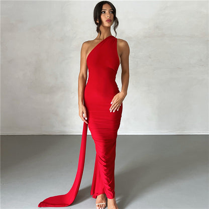 Backless Halter Sheath Dress