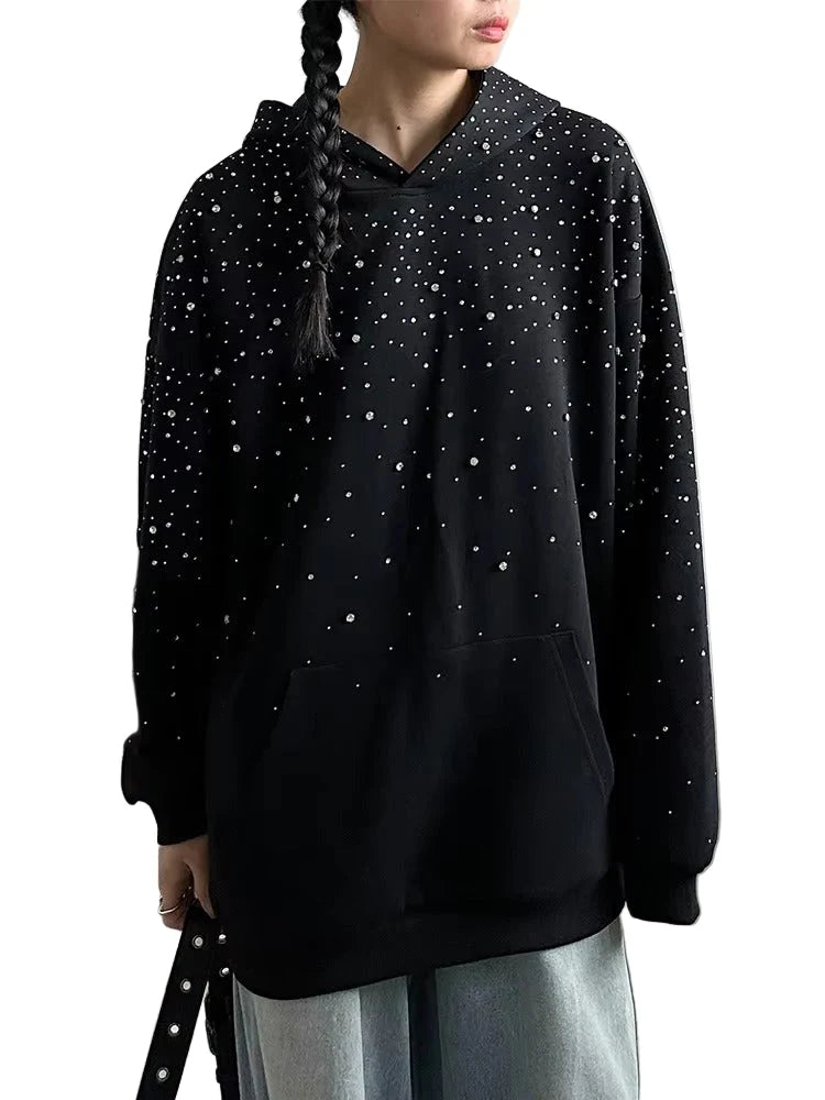Sweat à capuche Midnight Spark à strass