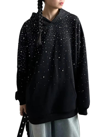 Sweat à capuche Midnight Spark à strass