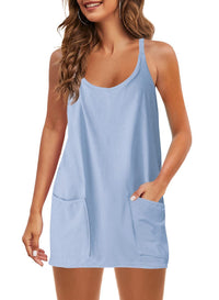 Sleeveless Sports Pocket Dress