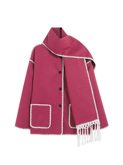 Manteau-écharpe en laine CozyCharm™