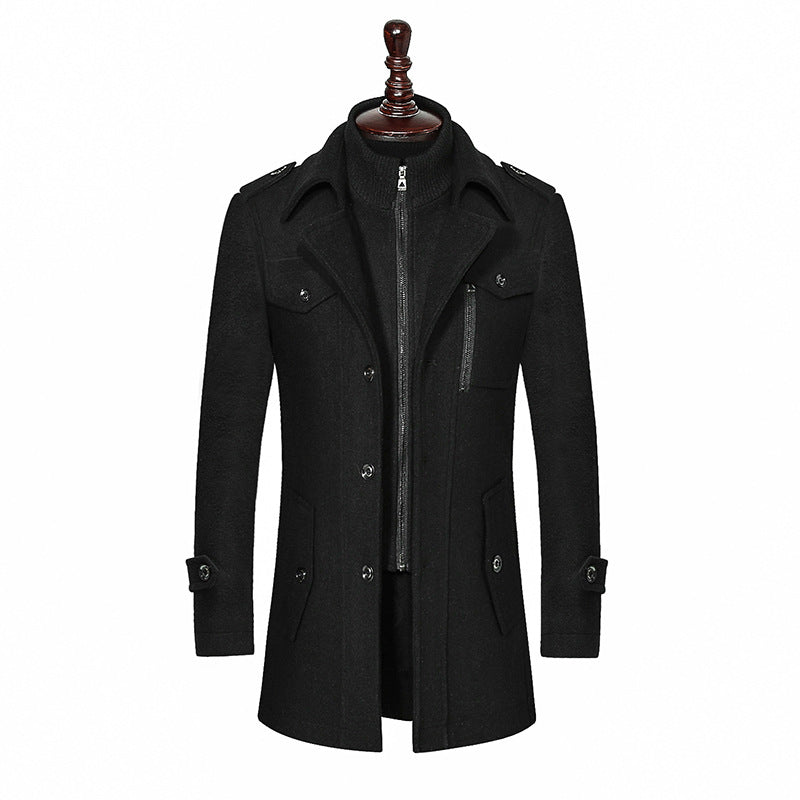 Ironcrest™ Double-Collar Wool Coat