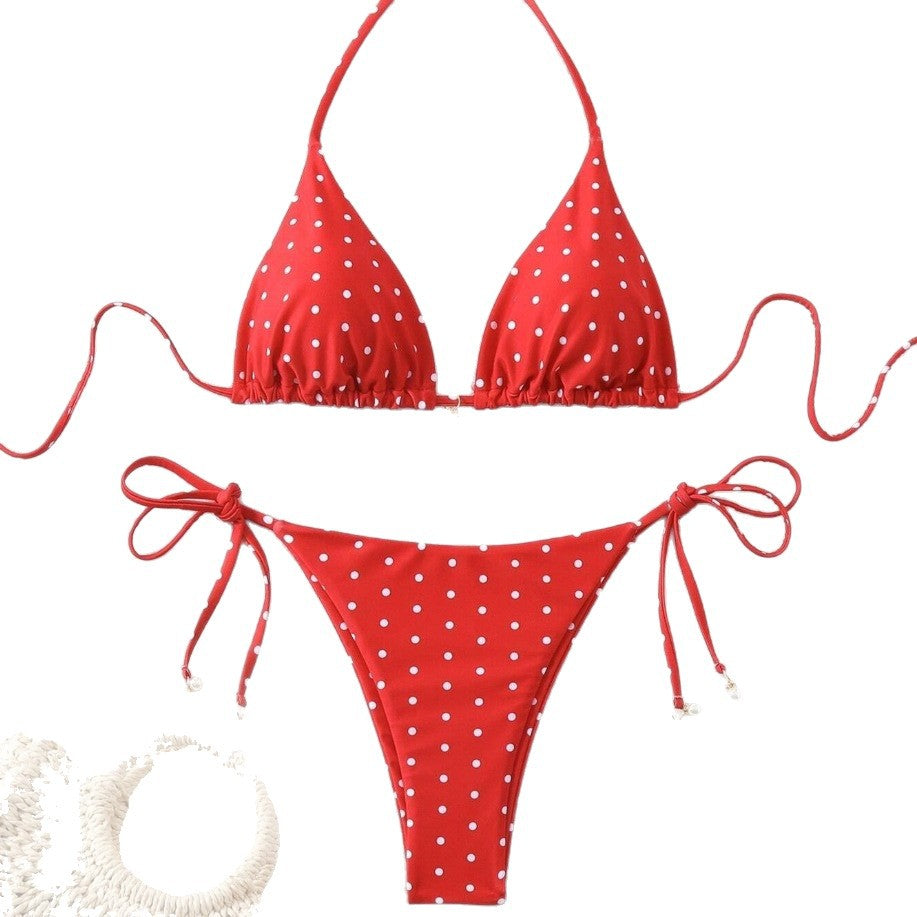 Cherry Dot™ Drawstring Bikini