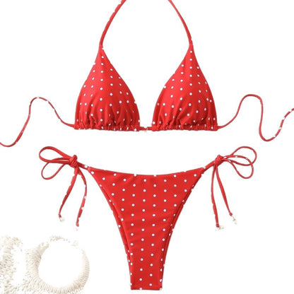 Cherry Dot™ Drawstring Bikini