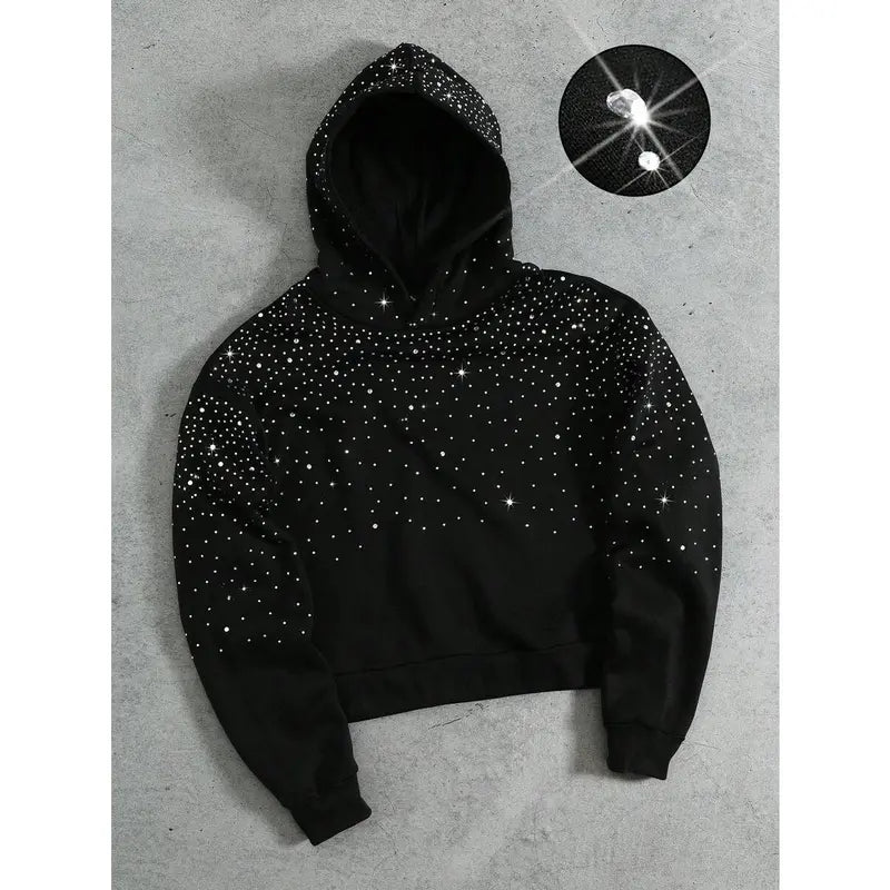 Sweat à capuche Midnight Spark à strass