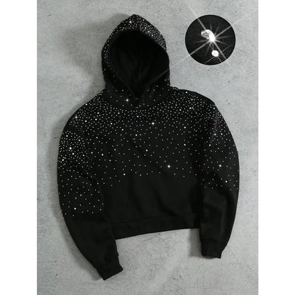 Sweat à capuche Midnight Spark à strass