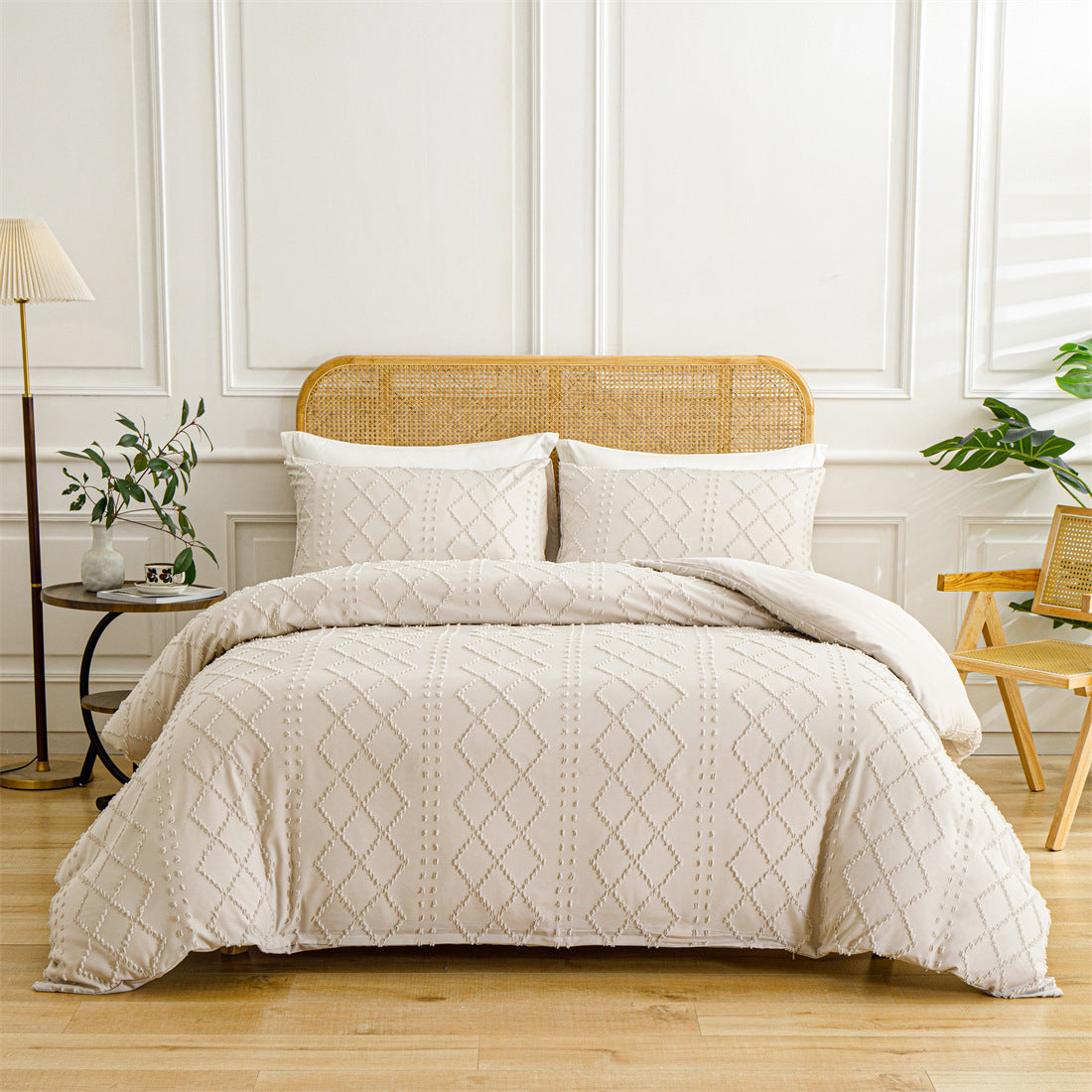 LuxeHaven Tufted Quilt Boho Set
