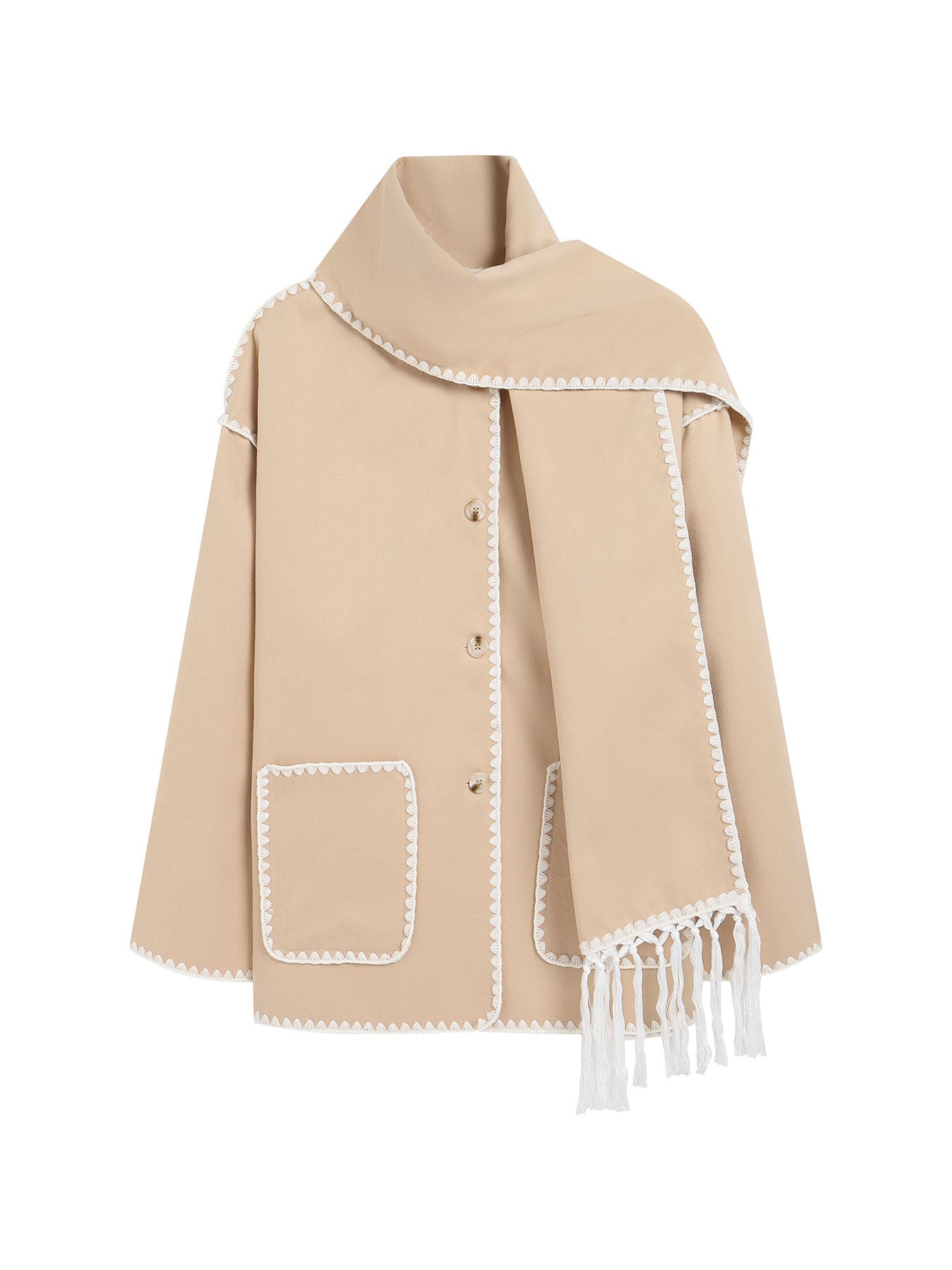 Manteau-écharpe en laine CozyCharm™