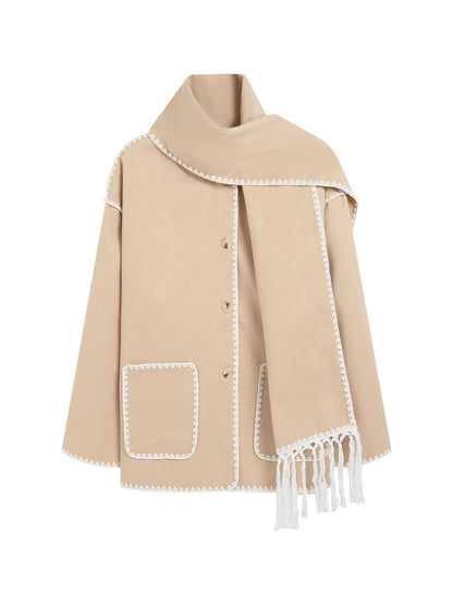 Manteau-écharpe en laine CozyCharm™