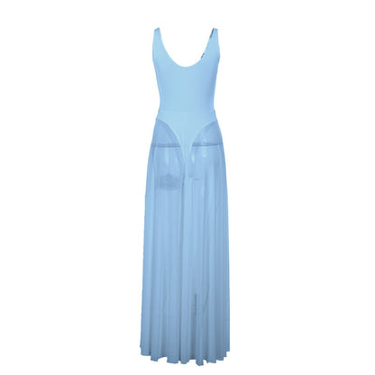 Celestia™ Flowing Mesh Maxi Dress