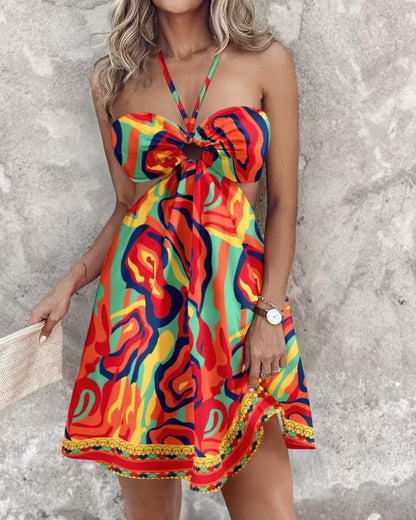 Vestido halter Azure Breeze