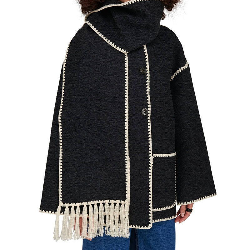 Manteau-écharpe en laine CozyCharm™