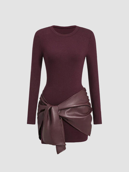 Noir Luxe Ribbon Dress
