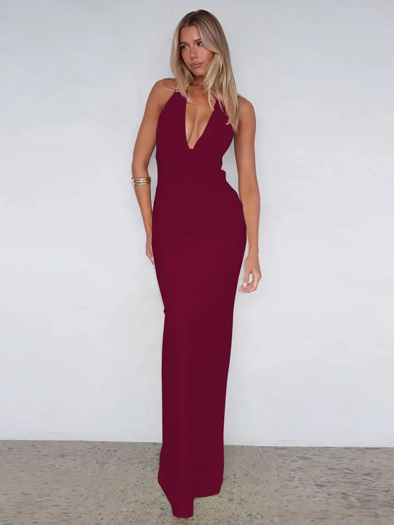 Robe longue licou Bare Luxe
