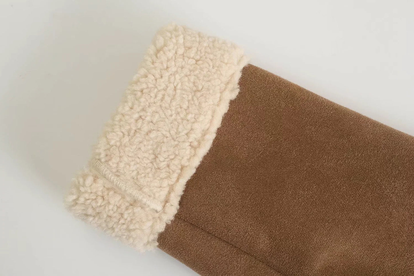 Manteau en daim et peau lainée CozyLuxe™