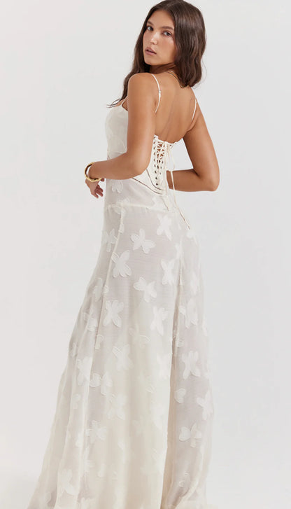 Elegante geborduurde Seren-jurk