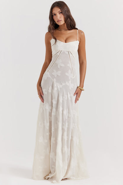 Elegante geborduurde Seren-jurk